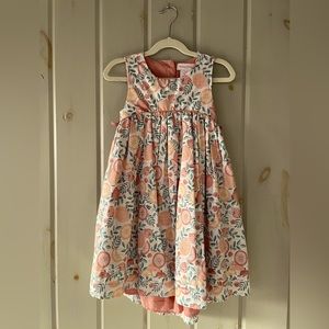 TOMMY BAHAMA girls white linen dress with pretty summer fruit print. Size 5.